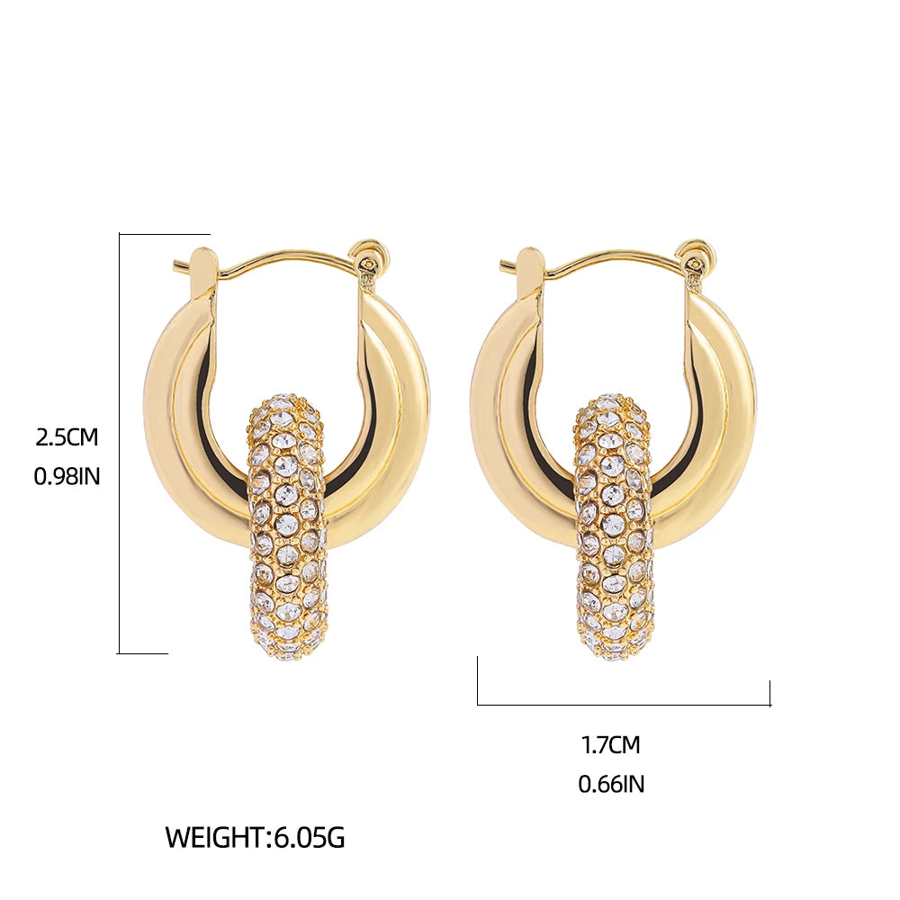 Punk Gold plated Chunky Irregular Hammered Hoop Earrings for Women Minimalist Geometric Twisted Polished Ear Ring Huggie Hoops