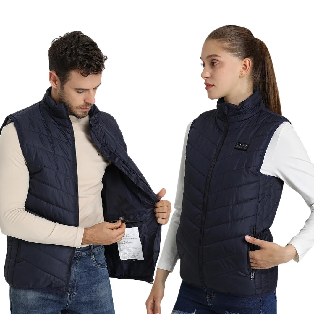 17/13/9 Areas Usb Heated Jacket Men Women Electric Heated Vest Heating Vest Heated Bodywarmer Usb Inner Heat Vest Veste