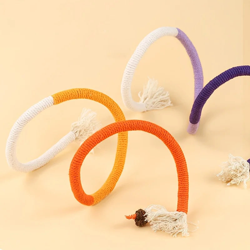 1PC Cat Bite Rope Toy Grinding Teeth Durable Teasing Cat Rope Toy