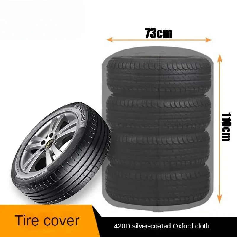 Multisize Car Tire Cover 4 Tires Capacity Storage Bag Waterproof Dustproof 210D Polyester Big Capacity Outdoor Tire Covers