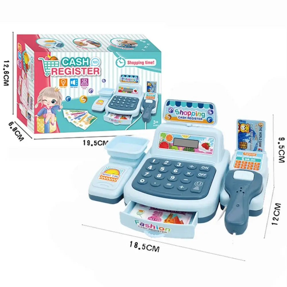 Mini Convenience Store Cashier Electric Pretend Play Kid Toy Children's Simulation Supermarket Cash Register Play House Toys