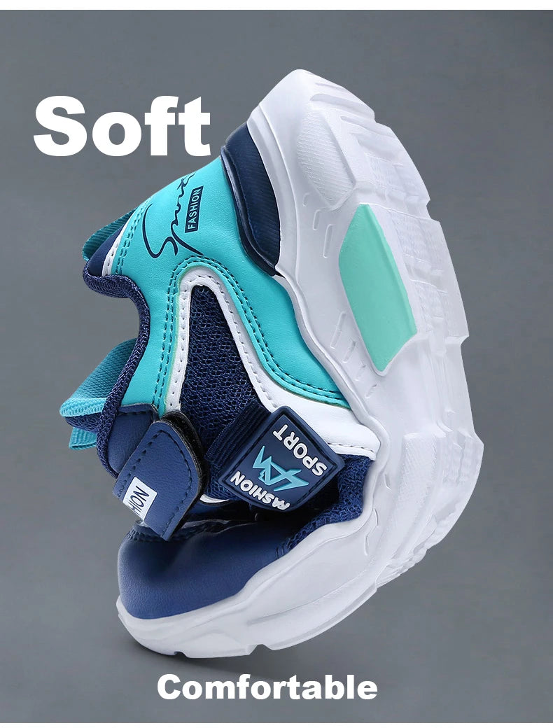 Kids' Sneakers Children Casual Sports Shoes for Boys Breathable Summer Mesh Kids Hook&Loop Students Girls School Running Shoes