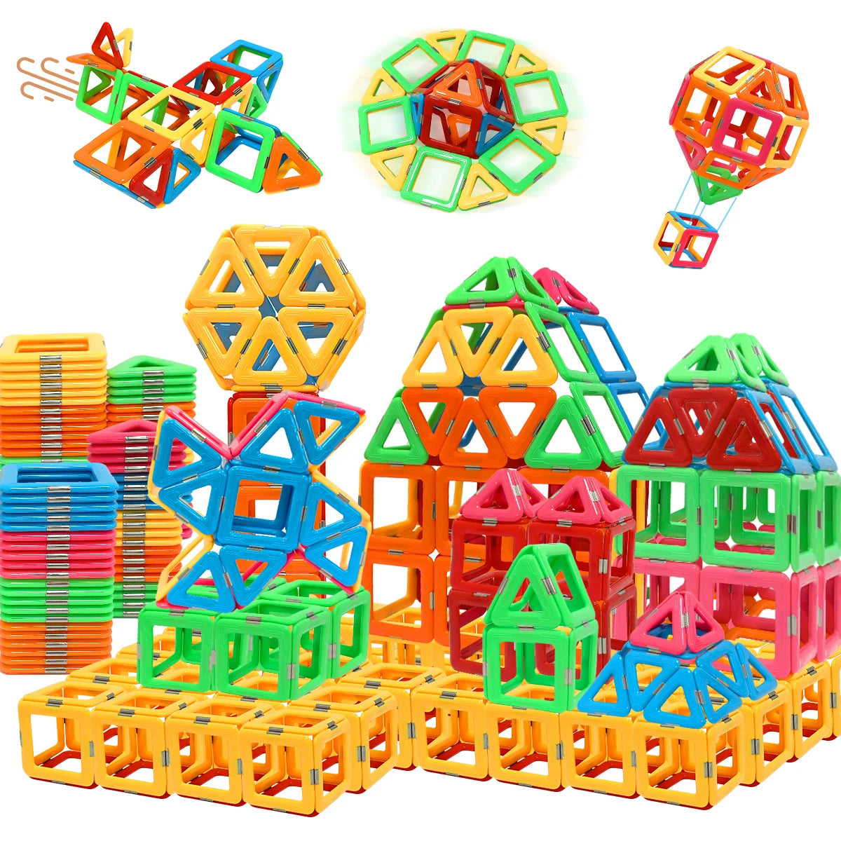 Magnetic Building Blocks Big Size STEM Toys Learning Educational Constructor Set Magnet Toys For Children Toys for Kids Gifts