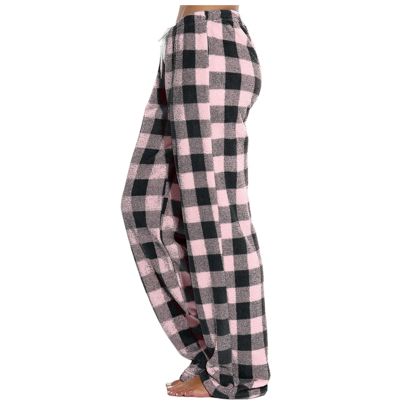 Women'S Pajama Pants Fleece Pajama Plaid Bottoms Ultra Soft Pj Pants Comfy Sleep Pants Sleepwear Loungewear