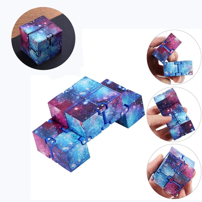 Infinity Magic Cube Starry Sky Square Puzzle Toys Four Corner Maze Toys Children Adult Decompression Relaxing Hand-Held for ADD