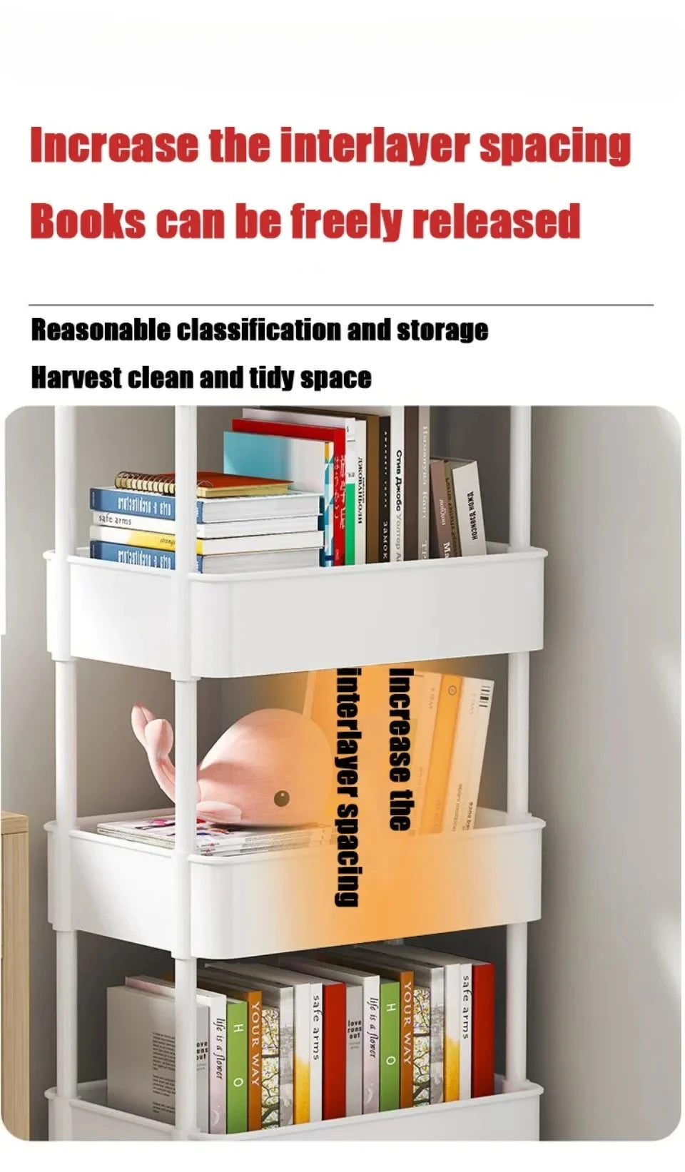 Mobile Storage Rack Trolley Household Kitchen Multifunctional Cart With Wheels Rack Bedroom Multi-Layer Storage Home Accessories