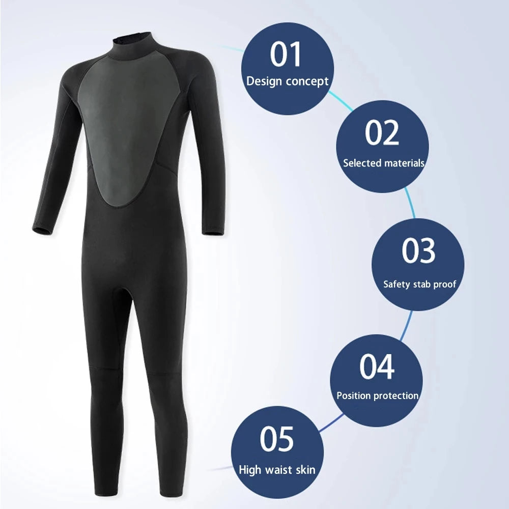 Wetsuits 3mm/2mm Neoprene Diving Surfing Suits Snorkeling Kayaking Spearfishing Freediving Swimming Full Body Thermal Keep Warm