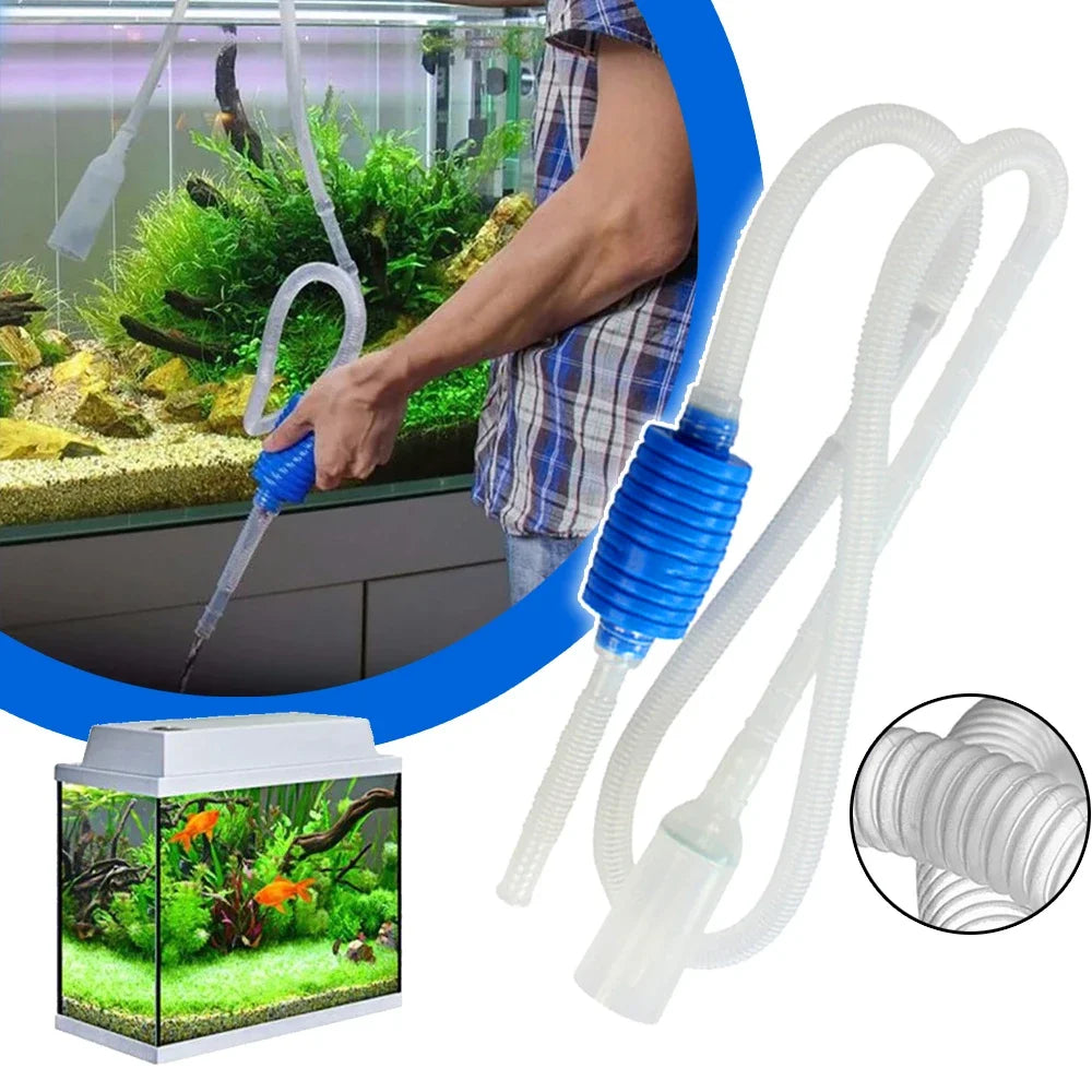 Aquarium Siphon Fish Tank Siphon Vacuum Cleaner Water Pump Aquarium Accessories Semi-automatic Water Changer Gravel Water Filter