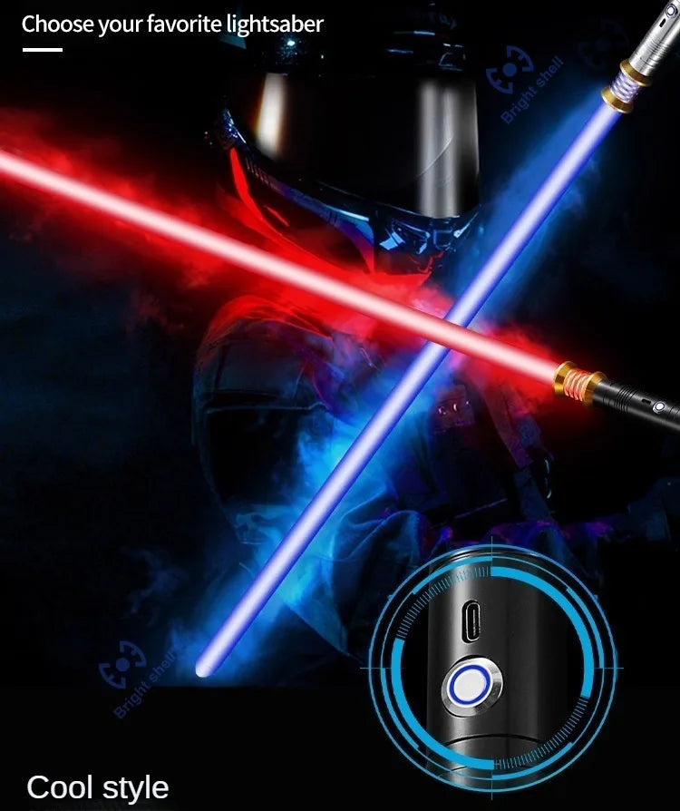 RGB Metal Lightsaber Laser Sword Toys Light Saber 15Color Change Kids Soundfonts Force FX FOC Blaster Toys Jedi Laser Sword Gift