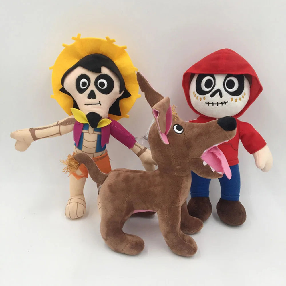 28-30CM Disney Movie Coco Figurine Toy Decor Miguel Hector Dante Dog Death Pepita Soft Doll for Children Friends Best Xmas Gift