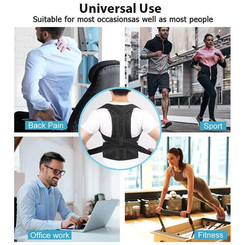 Back Brace Posture Corrector Back Lumbar Support Shoulder Posture Support for Improve Posture Provide Back Pain Relief Unisex