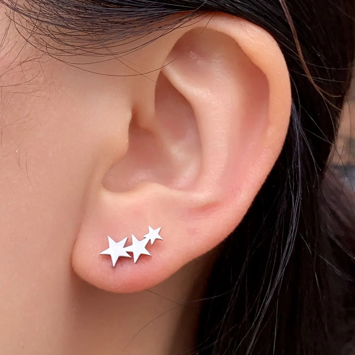 2 Pcs Stainless Steel Small Studs Earring Gold Color Star Moon Butterfly Snake Mini Earring for Women Men Piercing Ear Jewelry