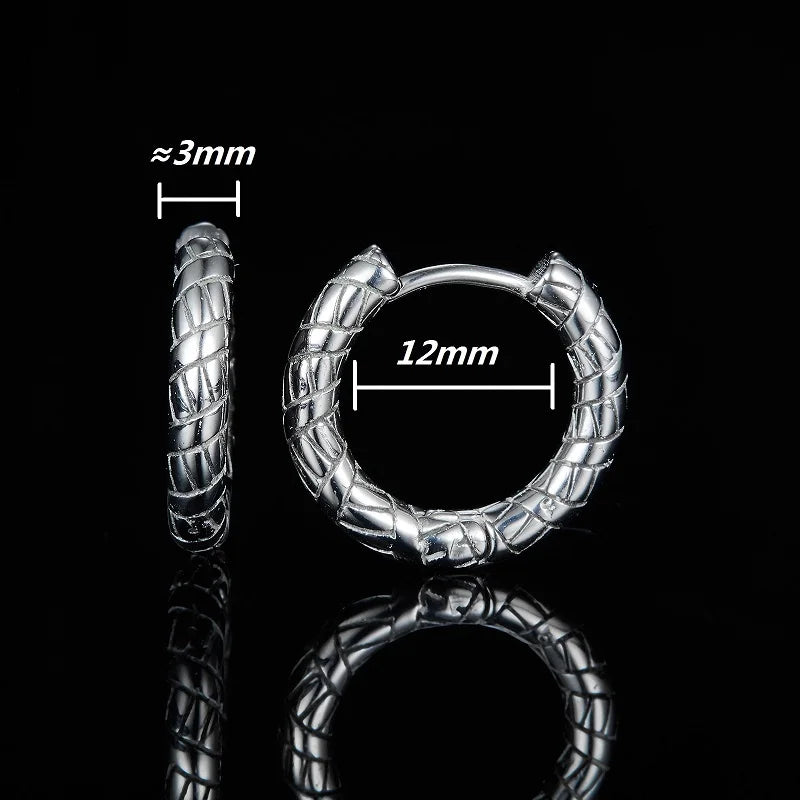 1Piece New Arrival Punk Vintage Small Hoop Earrings For Women Men Stainless Steel Multi-style Hip-hop Gothic Ear Jewelry Gifts