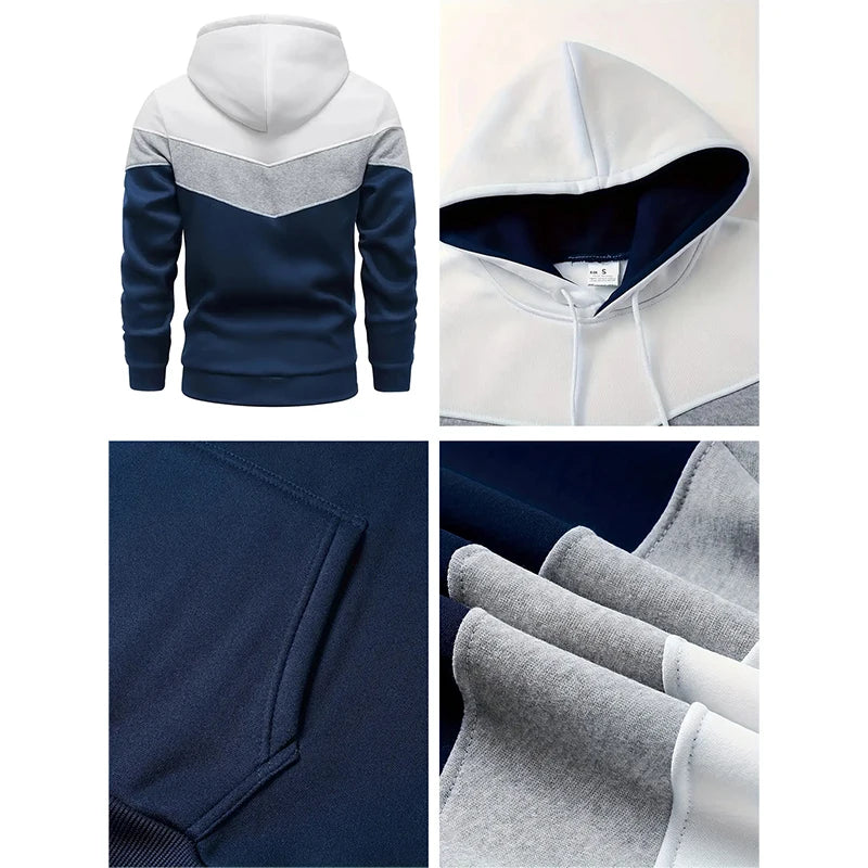 Men's Clothing Casual Sweatshirt Suit Sweatshirts for Men Daily Tricolor Hoodies Hot High Quality 2024 Sports Tracksuit Jogging