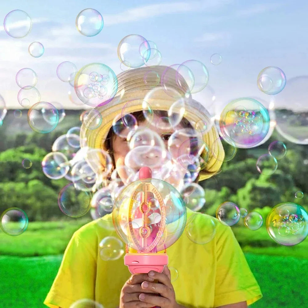 Fully Automatic Bubble Machine Rocket Electric Soap Bubble Gun Boys Girls Toys Children's Day Gift for Outdoor Party Playtime