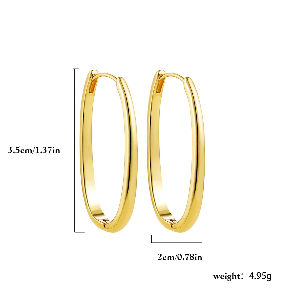 Punk Gold plated Chunky Irregular Hammered Hoop Earrings for Women Minimalist Geometric Twisted Polished Ear Ring Huggie Hoops