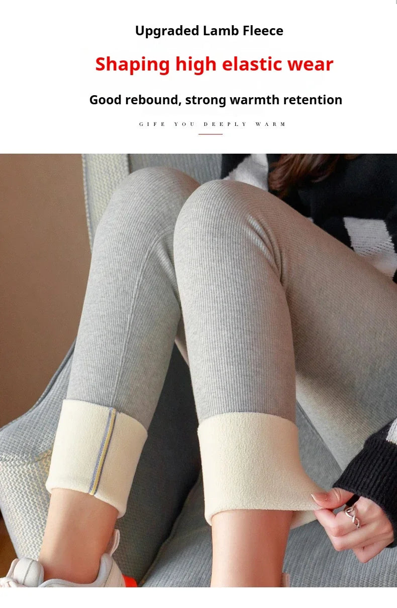 Women's Ultra Thick Fleece Lined Winter Leggings High Waist Sexy Thermal Slim Fit Pants Warm Stretchy Trousers for Cold Weather