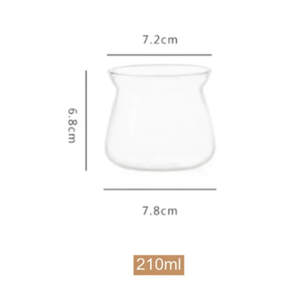 210-520ml Cold and Heat Resistant Coffee Aroma Cup Hand-brewed Coffee Pot Coffee Sharing Pot High Borosilicate Glass Coffeeware