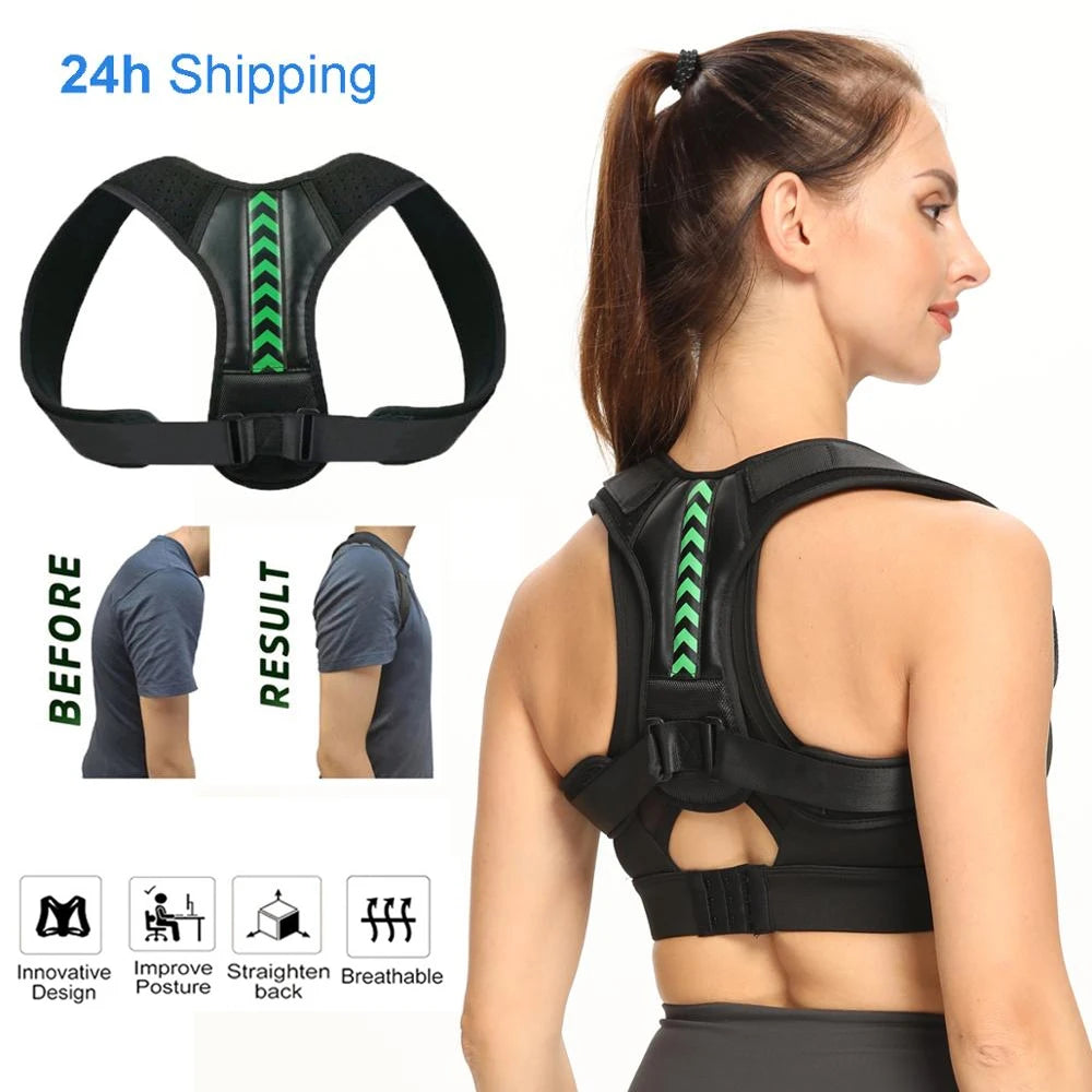 Adjustable Back Posture Corrector Belt Clavicle Spine Men Women Home Office Outdoor Upper Back Waist Shoulder Posture Correction