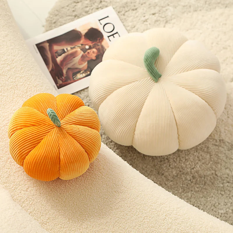 Kawaii Nordic Halloween Pumpkin Plush Toy Plushie Soft Plant Stuffed Doll Holidays Props Decorative Throw Pillow for Kids