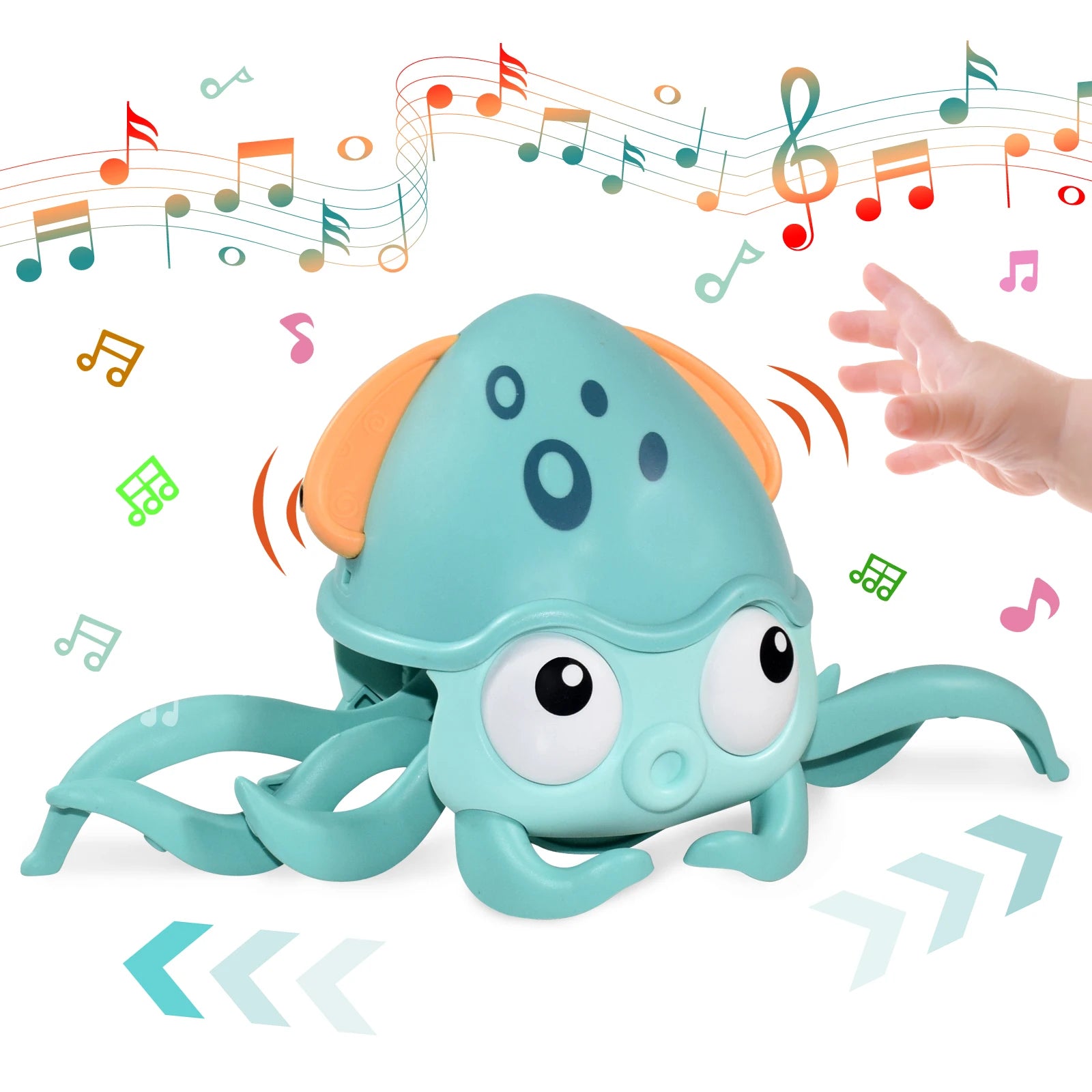 Kids Induction Escape Crab Octopus Crawling Toy Baby Electronic Pets Musical Toys Educational Toddler Moving Toy Christmas Gift