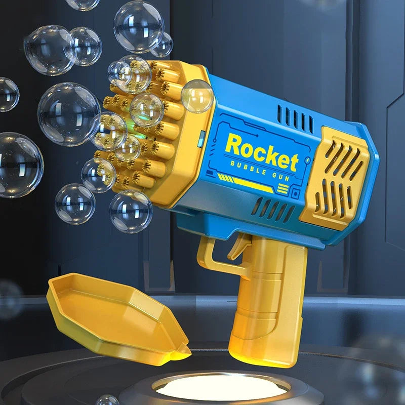 40 Hole Rocket Launcher Handheld Portable Electric Automatic Bubble Gun for Boys and Girls （Without Bubble Water）