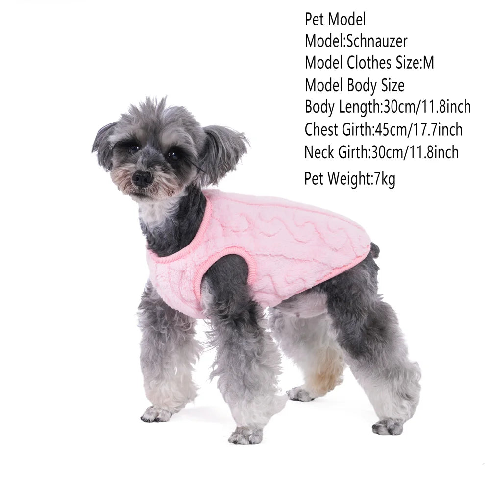 Autumn Winter Pet Dog Clothes for Small Medium Dogs Cats Walking Cozy Thicken Fleece Puppy Sweater Chihuahua Schnauzer Clothing