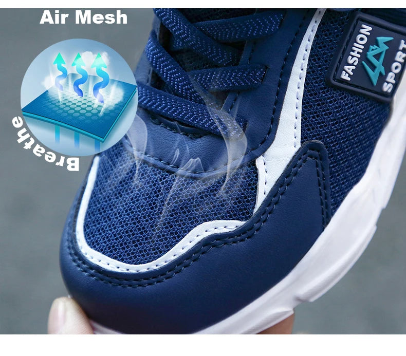 Kids' Sneakers Children Casual Sports Shoes for Boys Breathable Summer Mesh Kids Hook&Loop Students Girls School Running Shoes