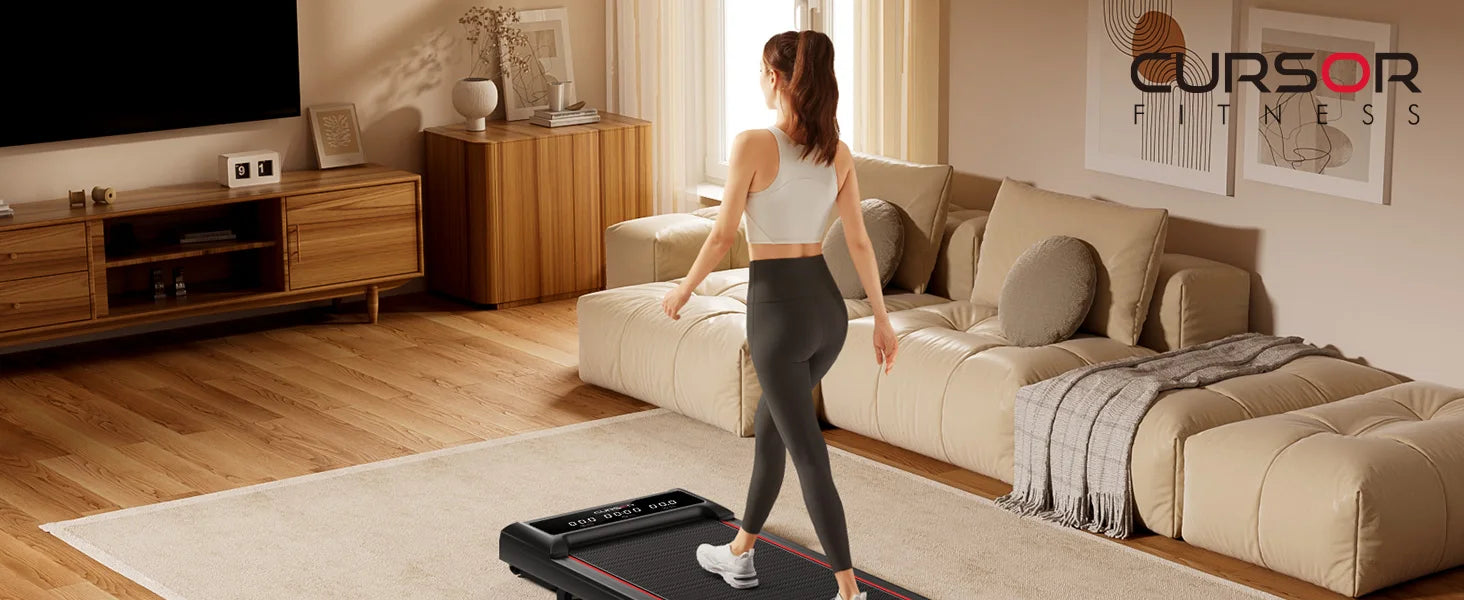 Full-Screen Display, Walking Pad for Home Small, 2.5 HP Quiet