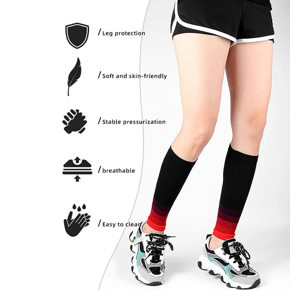 1Pair Compression Calf Sleeves Men Women Shin Splint Compression Sleeve 20-30mmhg,Footless Compression Socks for Running,Nurses