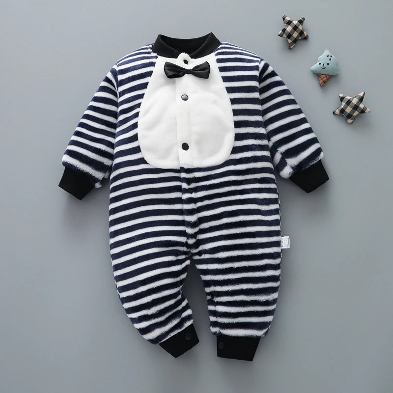 Newborn Baby Spring Winter Clothes Infant Jacket for Girls Jumpsuit for Boys Soft Flannel Bebe Romper Baby Clothes 0-18 Month