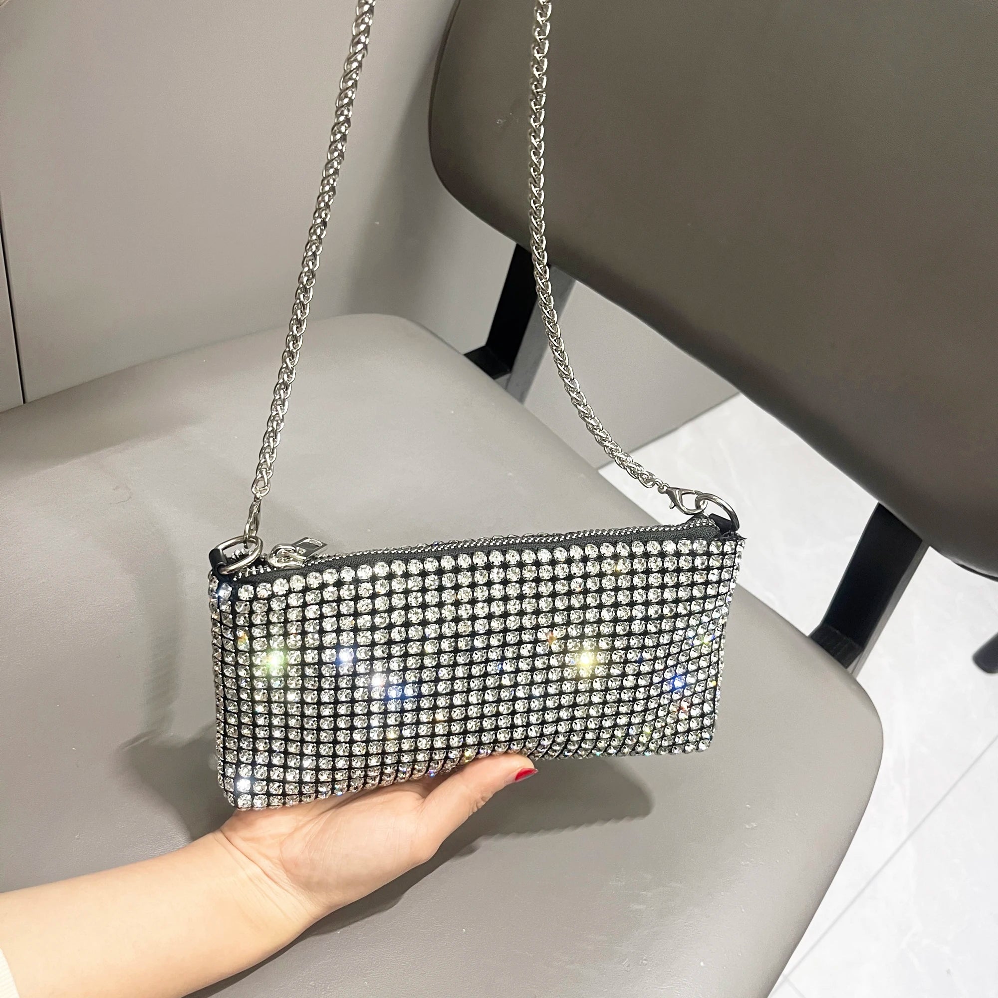 Luxury Designer Rhinestones Clutch Purse Bag for women handle bag Shoulder Bag Purse