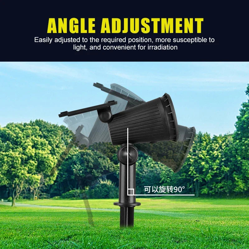 2/9 Led Solar Powered Lamp Adjustable Solar Spotlight In-Ground IP65 Waterproof Landscape Wall Light Outdoor Lighting