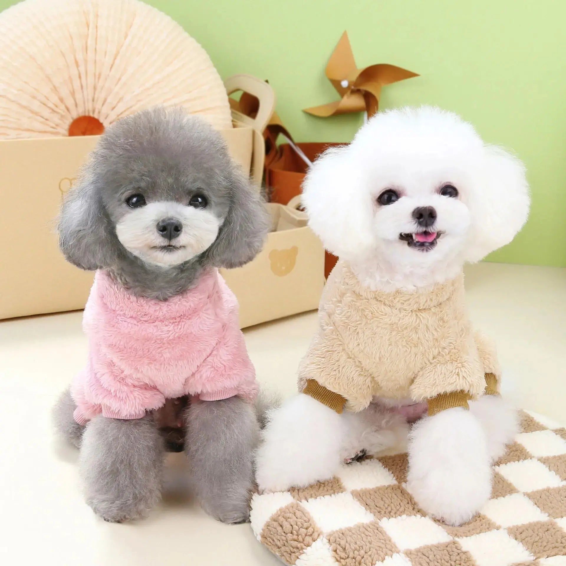 1pc Pet Dog Clothes Soft Warm Fleece Dogs Jumpsuits Crown Pattern Pet Clothing for Small Dogs Puppy Cats Costume Coats