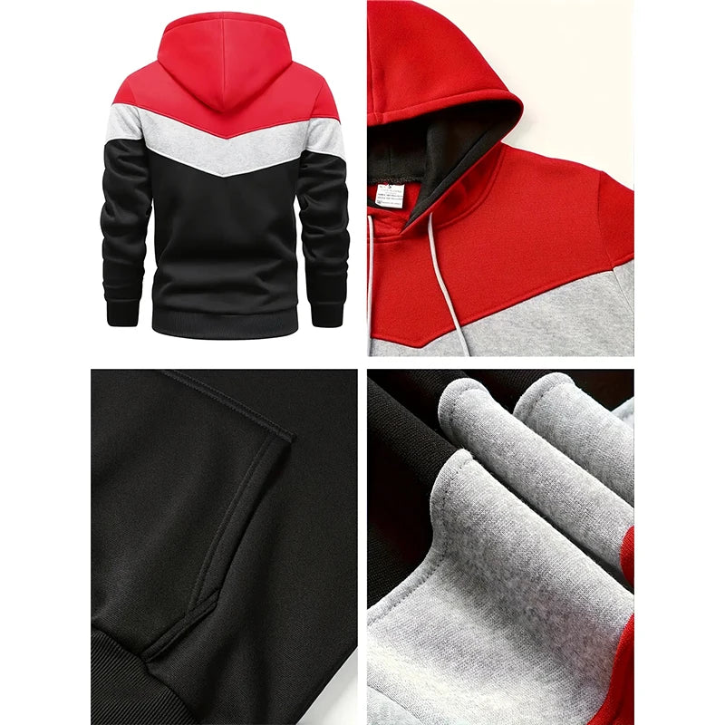 Men's Clothing Casual Sweatshirt Suit Sweatshirts for Men Daily Tricolor Hoodies Hot High Quality 2024 Sports Tracksuit Jogging