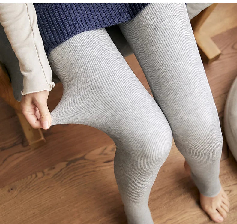 Women Winter Warm Leggings Thick Trousers Warm Fleece Plus Size Long Thicken Pants Fashion Casual Soild Color Leggings