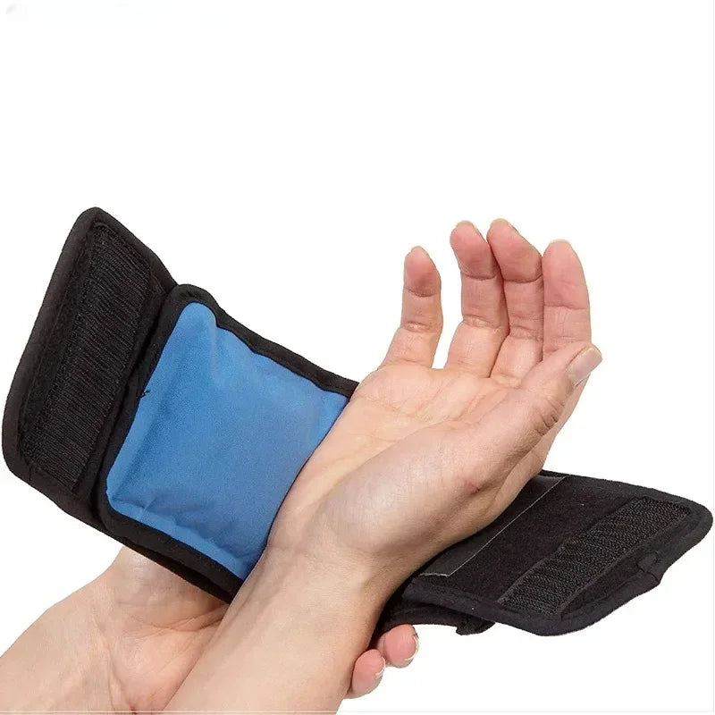 Small Reusable Gel Ice Pack Support Compress for Injuries and Pain Relief Cold Therapy Wrap for Hand Arch of Foot Wrist Elbow