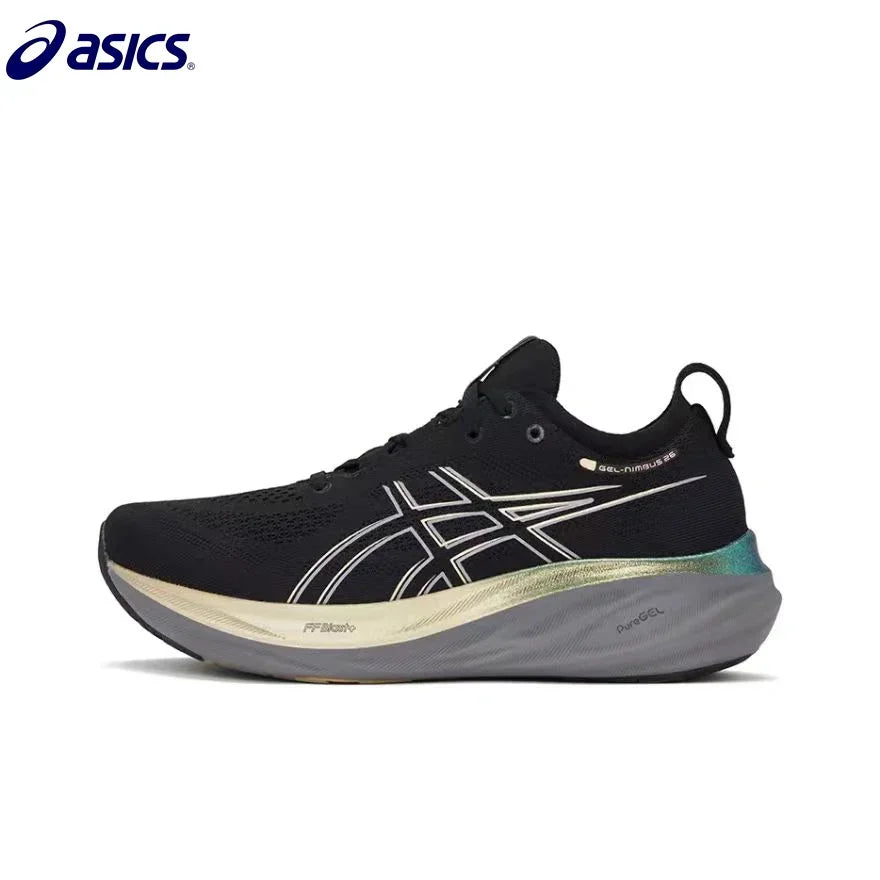 Original Asics Nimbus 26 Running Shoes Men Cushion Wear-resistant Actual Combat Shoes Unisex Sneakers