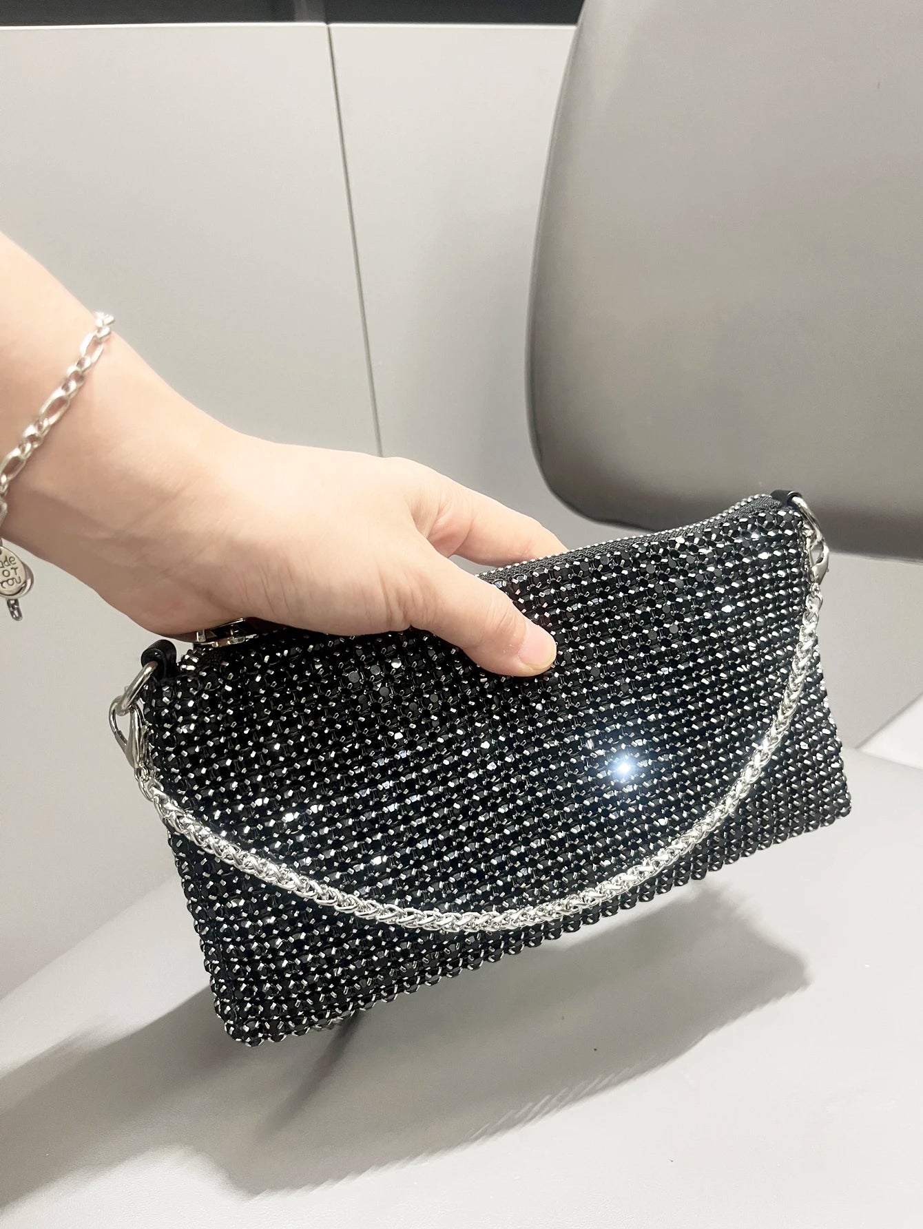 Luxury Designer Rhinestones Clutch Purse Bag for women handle bag Shoulder Bag Purse