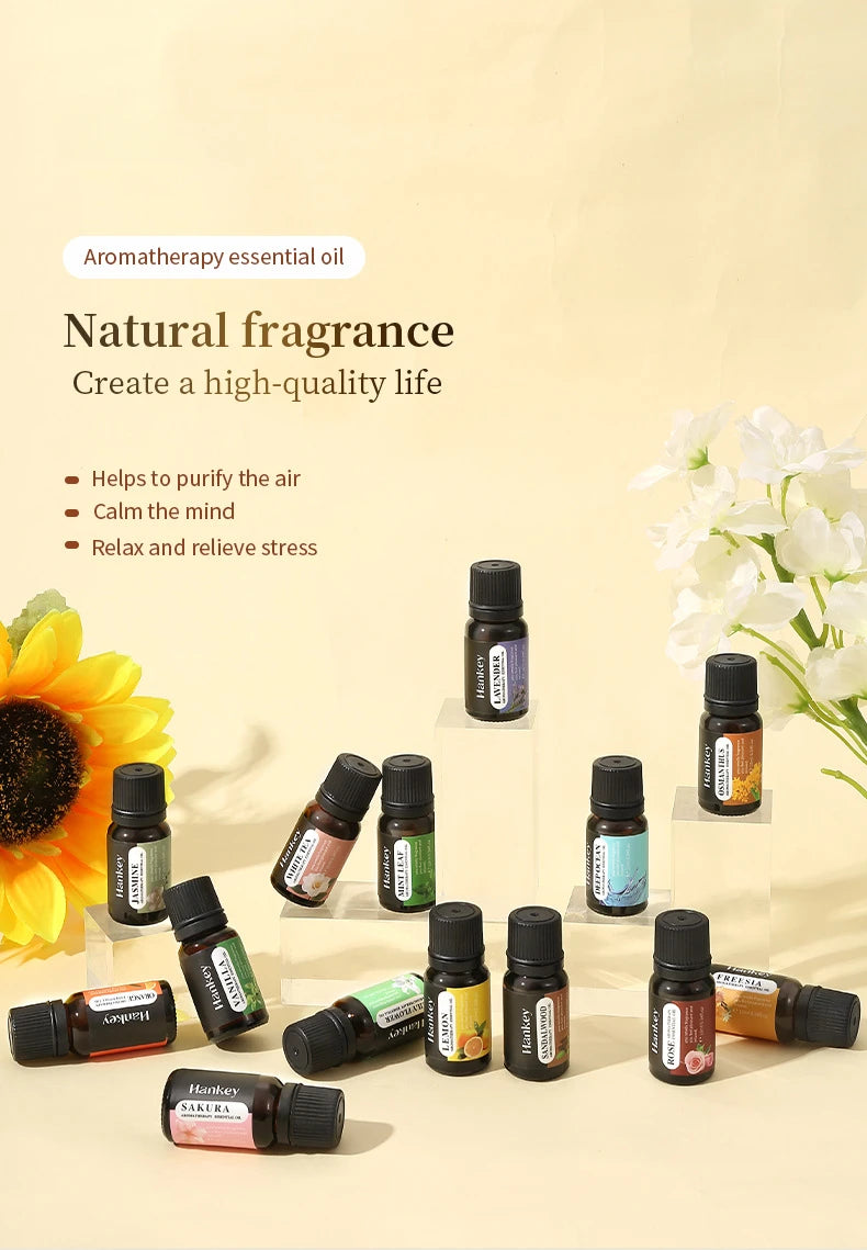 10ml Water-Soluble Aromatherapy Oil - Multiple Scents, Cozy Home Atmosphere, for Humidifiers & Flameless Diffusers