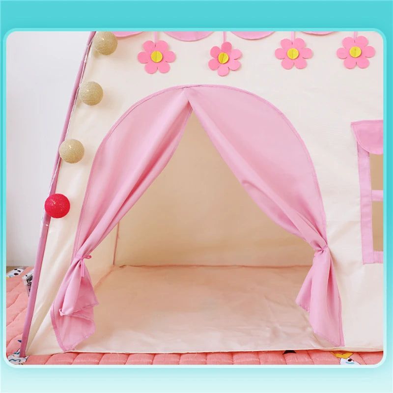 Children's Tent Indoor Outdoor Games Garden Tipi Princess Castle Folding Cubby Toys Tents Enfant Room House Teepee Playhouse