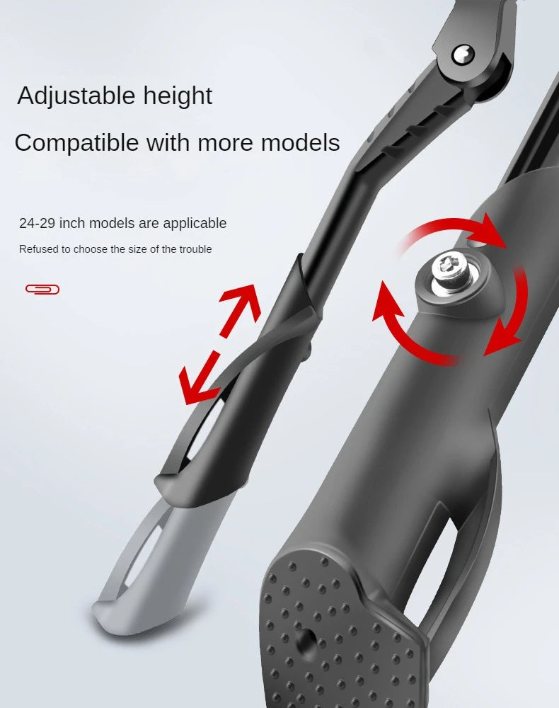 Bicycle Support Mountain Road Bike Aluminum Alloy Side Support Foot Support Double Hole Adjustable Support Cycling Equipment