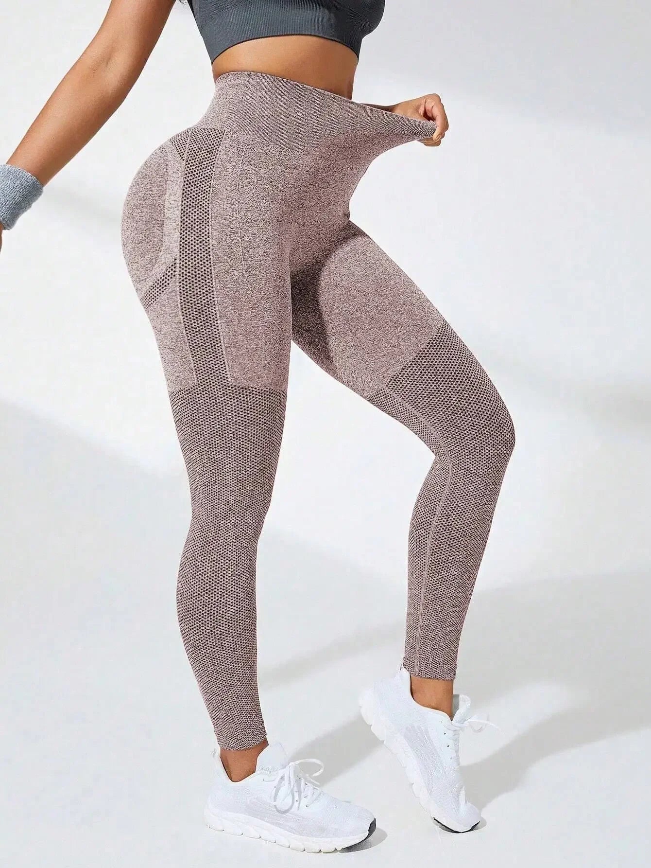 Women Seamless Leggings High Waist Fitness Leggings High Elastic Knitting Fashion Sports Pants Gym Running Yoga Butt Lift Tights