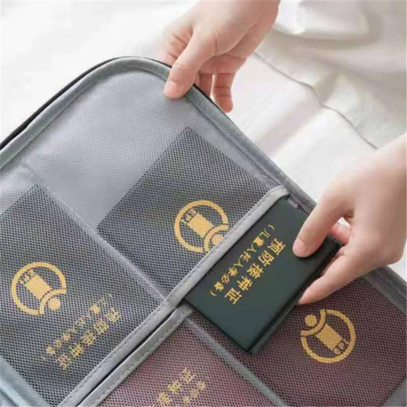 Document Organizer Briefcase A4 Folder Holder Men's Women's Bag Cover Purse Passport Home Safe Functional File Storage Case