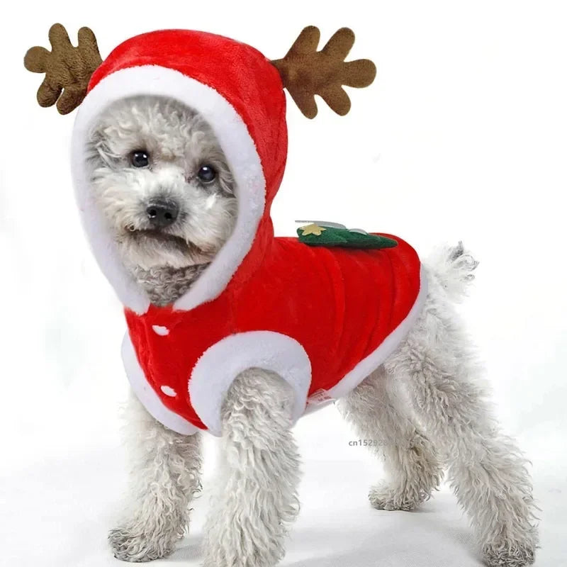 Christmas Winter Pet Coat Apparel Outfit Clothes Dog Cat Hoodie Costume for Small Dogs Puppy Chihuahua Yorkshire