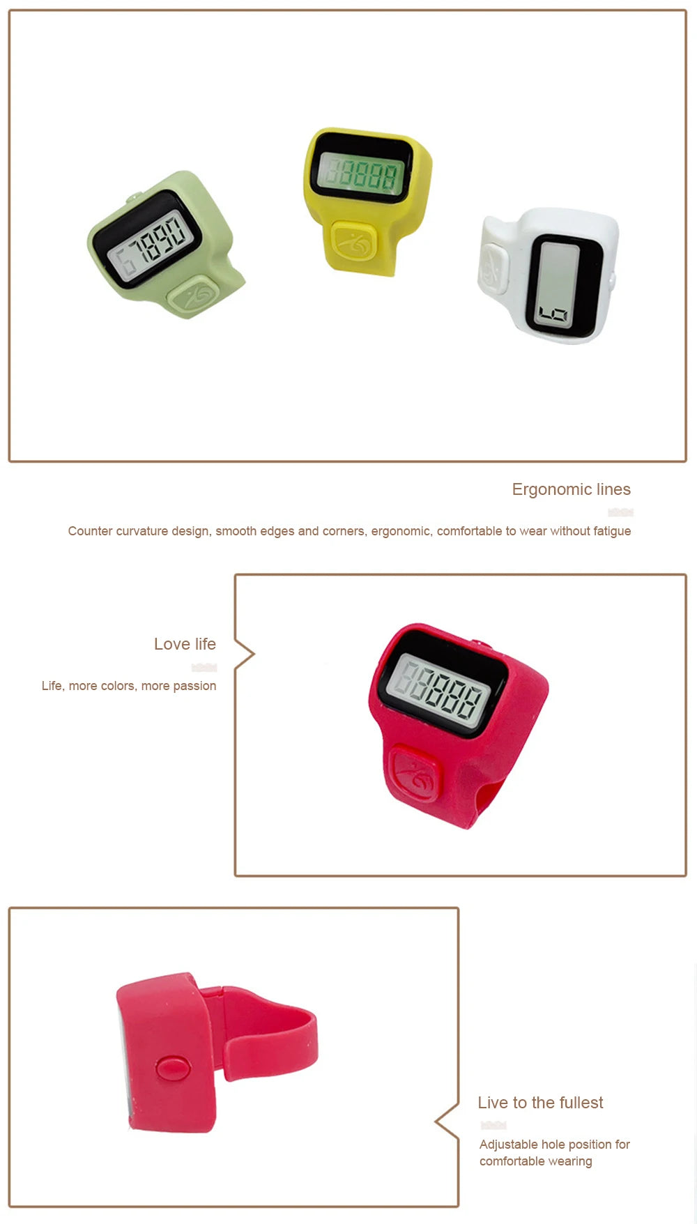 10/5/3/1pcs LED Counter Decompression Ring With Attractive Appearance And Powerful Minimalist Design Products Accessories