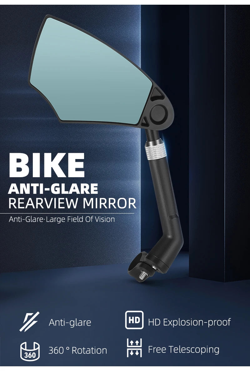 Bicycle Mirror Handlebar Rearview Anti-Glare Scooter Mirror Bike Accessories View Wide Range Back Sight Reflect