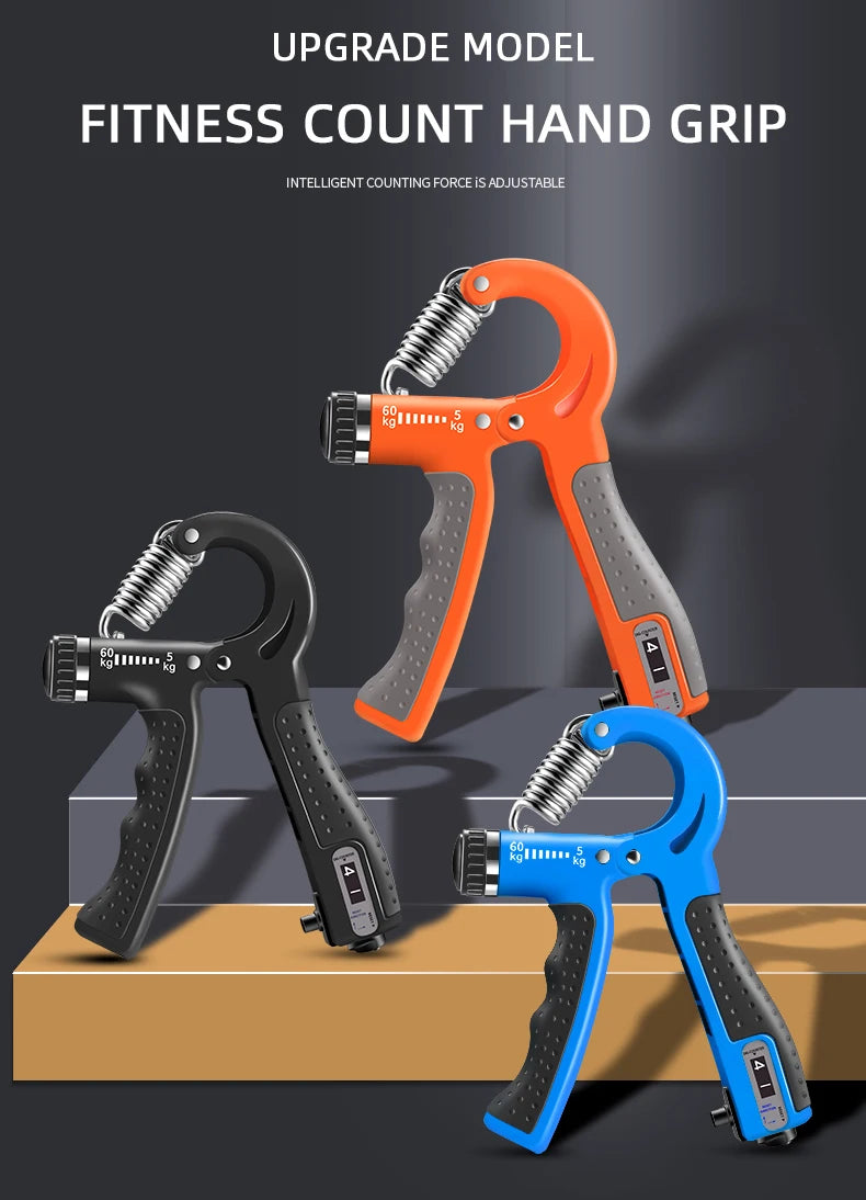 5-60kg Adjustable Hand Grip Strengthener Hand Grip Trainer With Counter Wrist Forearm And Hand Exerciser For Muscle Building