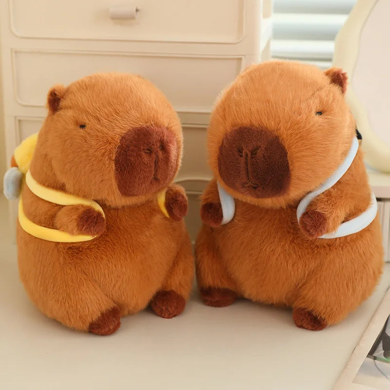 Lotus leaf Capybara Plush Toy Turtle Oyster Bee Bckpack Capibara Cosplay Unicorn Dinosaur Boba Bread Ring Decor Stuffed Animals