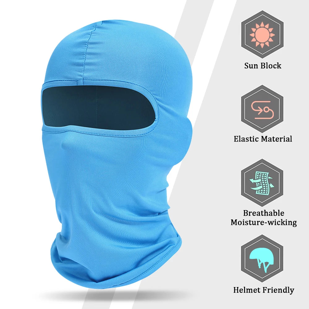 Men's Cycling Cap Balaclava Full Face Ski Mask Hood Hiking Camping Hunting Tactical Airsoft Cap Bike Hats Neck Gaiter